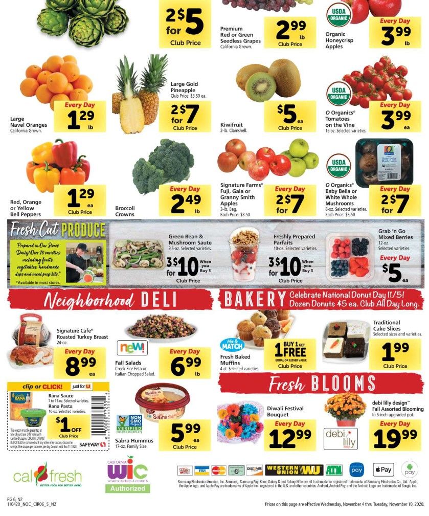 Safeway Weekly Ad Flyer (11/4/20 – 11/10/20) & Safeway Ad Preview