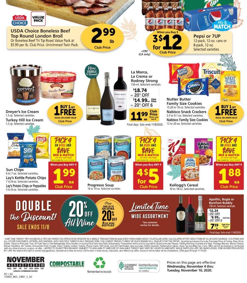 Safeway Weekly Ad Flyer (11/4/20 – 11/10/20) & Safeway Ad Preview
