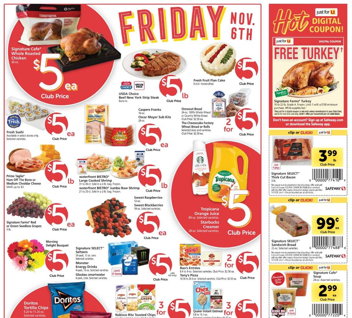 Safeway Weekly Ad Flyer (11/4/20 – 11/10/20) & Safeway Ad Preview