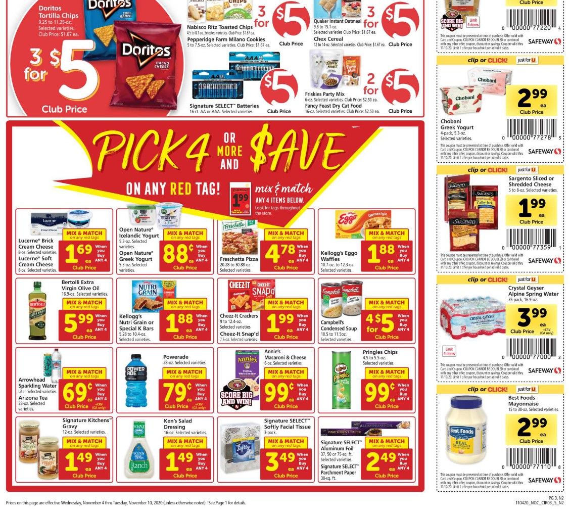Safeway Weekly Ad Flyer (11/4/20 – 11/10/20) & Safeway Ad Preview