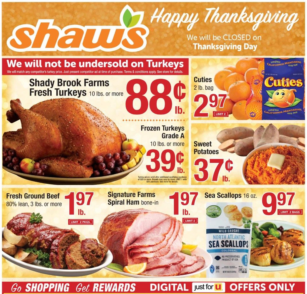 Shaws Flyer 11/20/20 – 11/26/20: Shaws Circular & Weekly Ad Flyer Preview