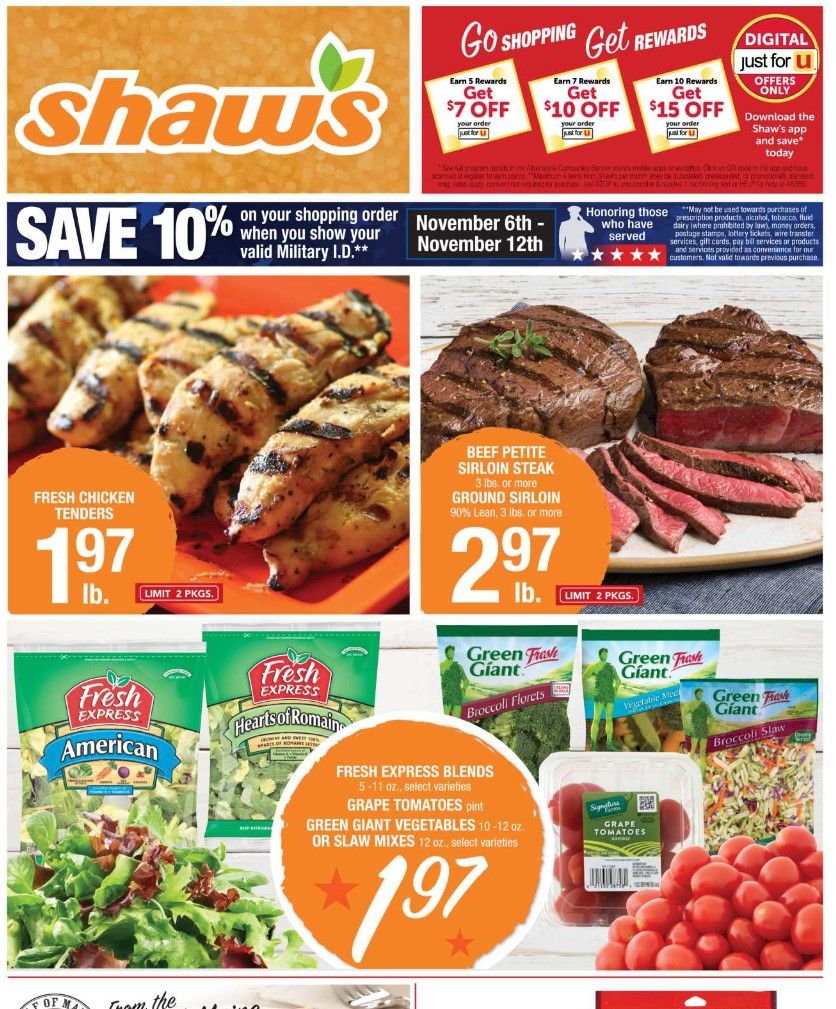 Shaws Flyer 11/6/20 – 11/12/20: Shaws Circular & Weekly Ad Flyer Preview