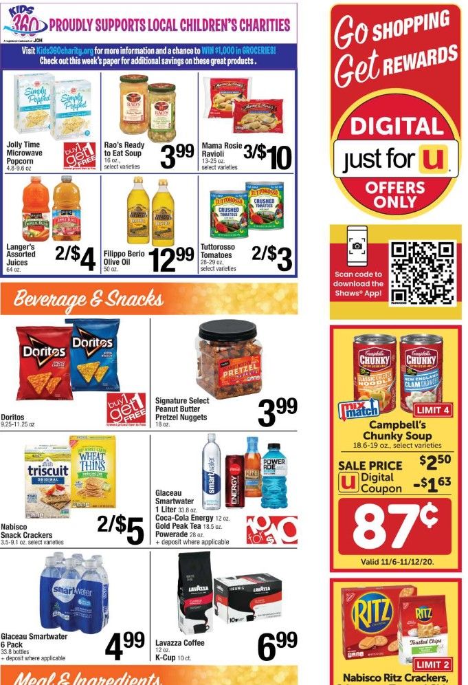 Shaws Flyer 11/6/20 – 11/12/20: Shaws Circular & Weekly Ad Flyer Preview