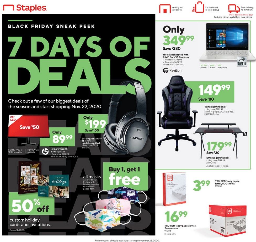 Staples Weekly Ad Flyer 11/8/20 – 11/14/20 ~ Staples Ad Preview!
