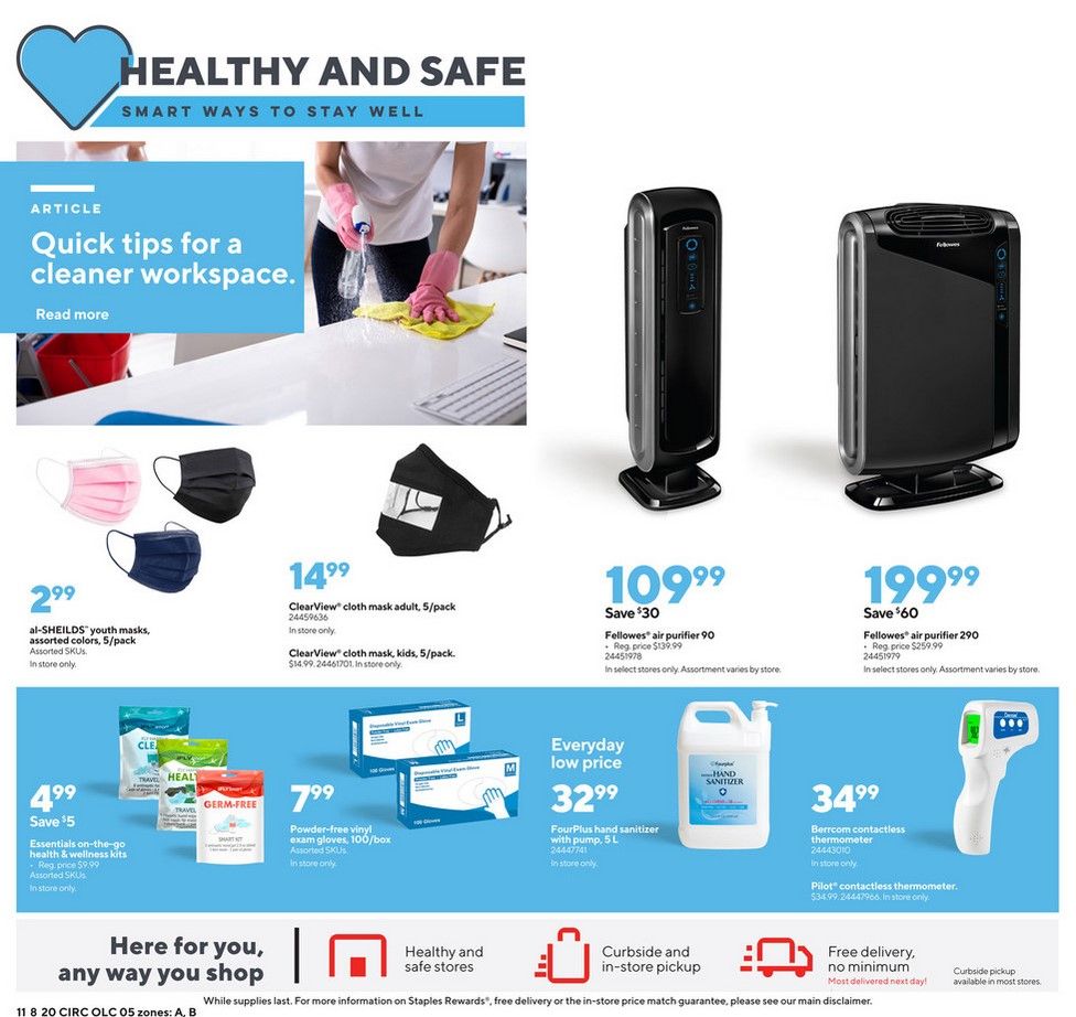 Staples Weekly Ad Flyer 11/8/20 – 11/14/20 ~ Staples Ad Preview!