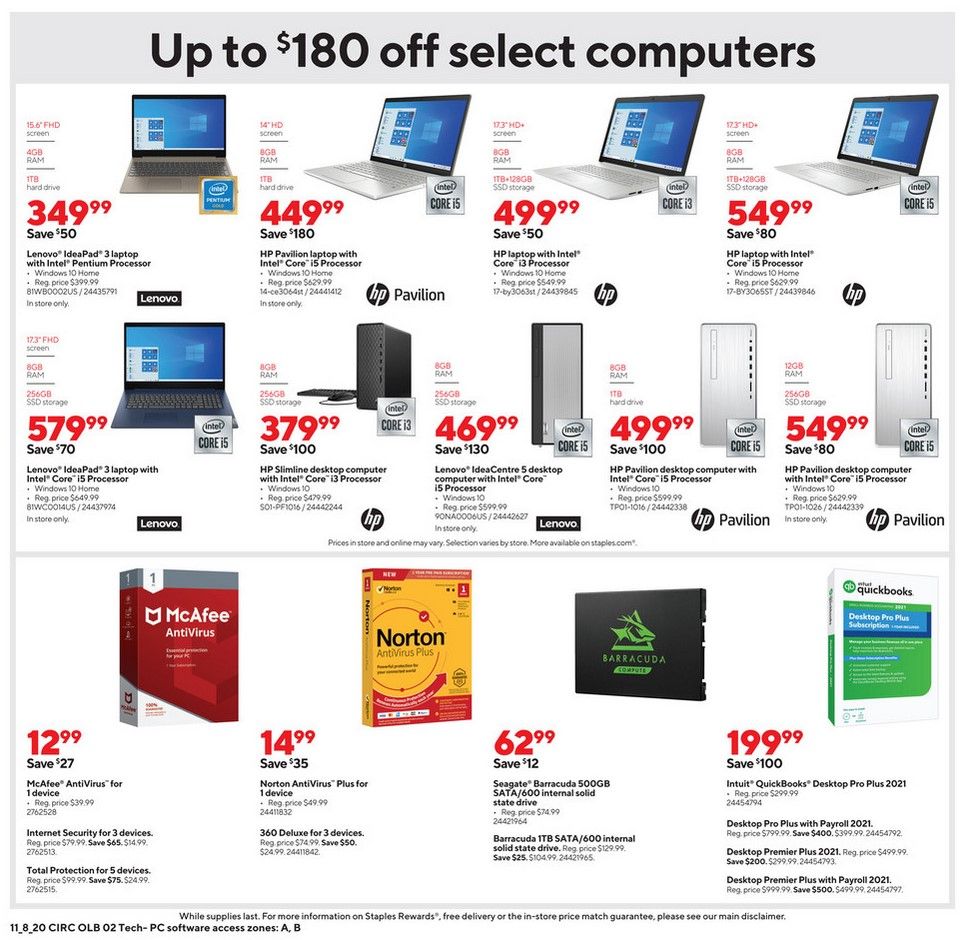 Staples Weekly Ad Flyer 11/8/20 – 11/14/20 ~ Staples Ad Preview!