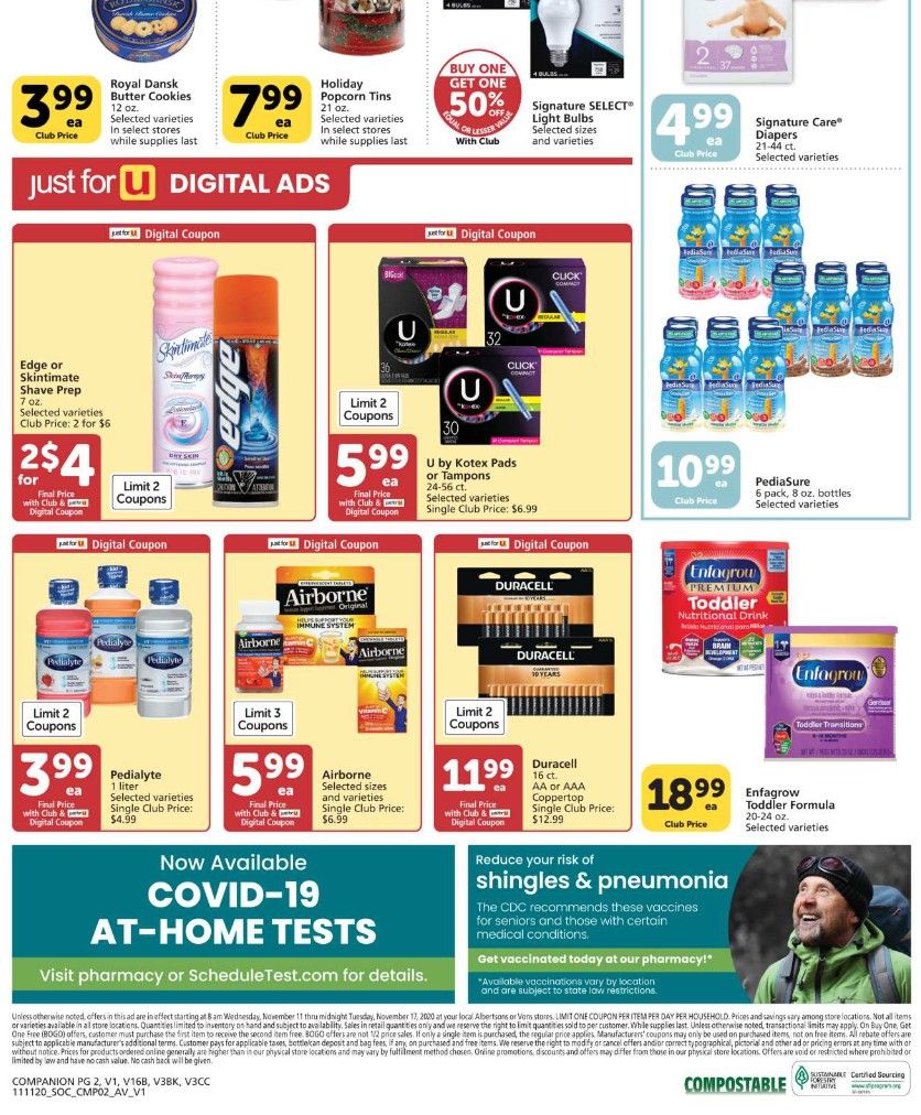 Vons Weekly Ad Flyer (11/11/20 – 11/17/20): Early Vons Ad Preview