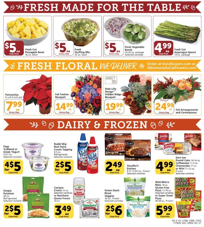 Vons Weekly Ad Flyer (11/18/20 – 11/26/20): Early Vons Ad Preview