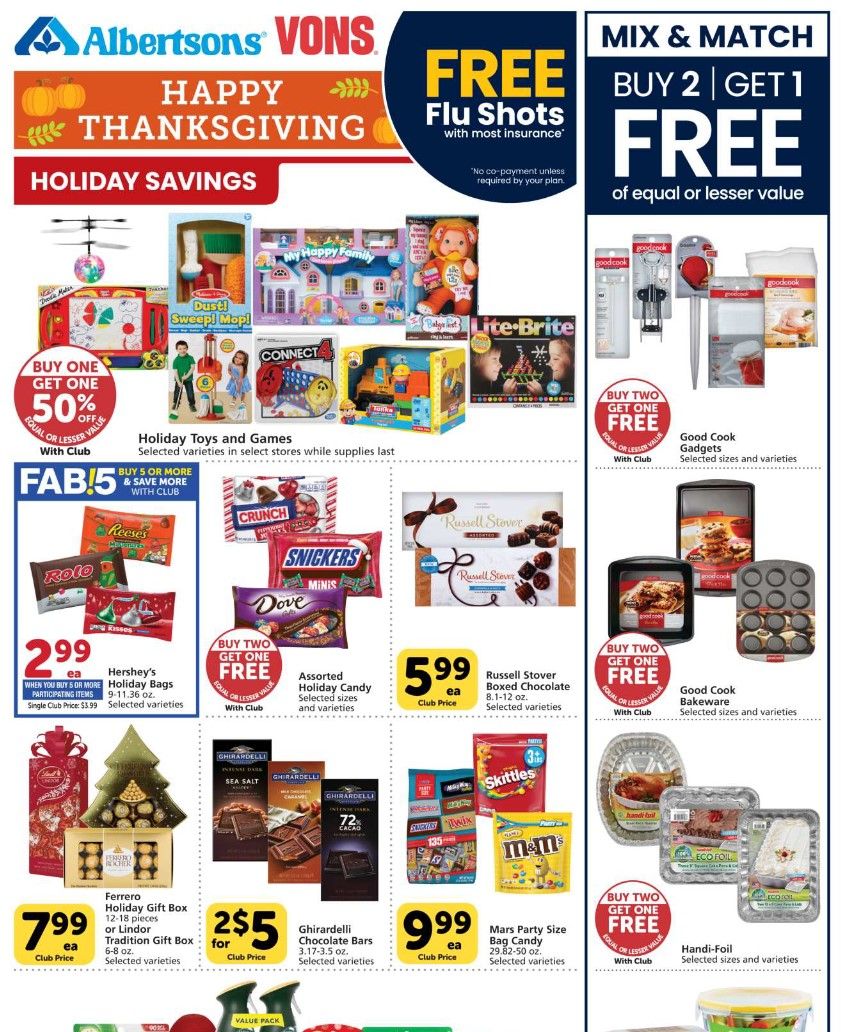 Vons Weekly Ad Flyer (11/18/20 – 11/26/20): Early Vons Ad Preview