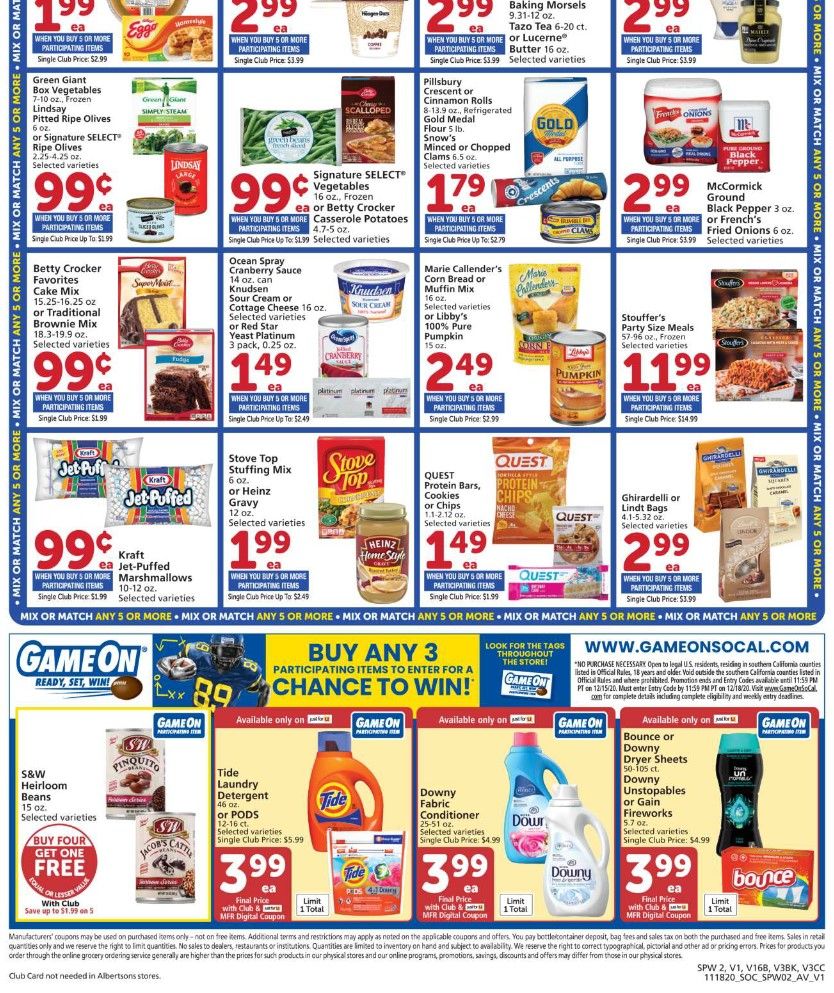 Vons Weekly Ad Flyer (11/18/20 – 11/26/20): Early Vons Ad Preview