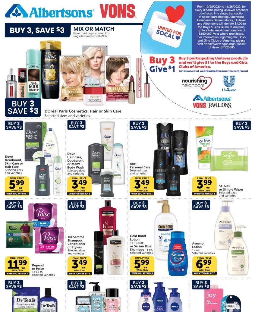 Vons Weekly Ad Flyer (11/4/20 – 11/10/20): Early Vons Ad Preview