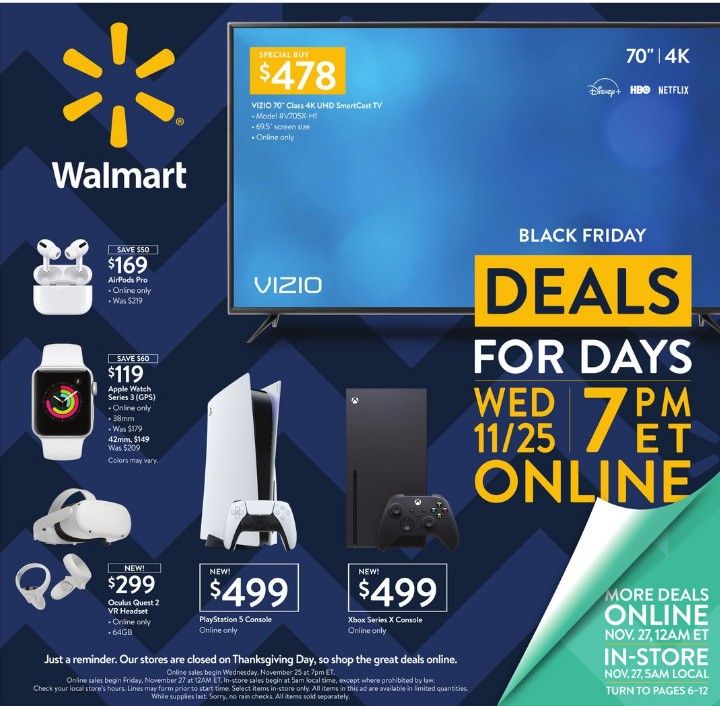 Walmart Black Friday Ad 2020: Just Released 11/25 to 11/28 Deals!
