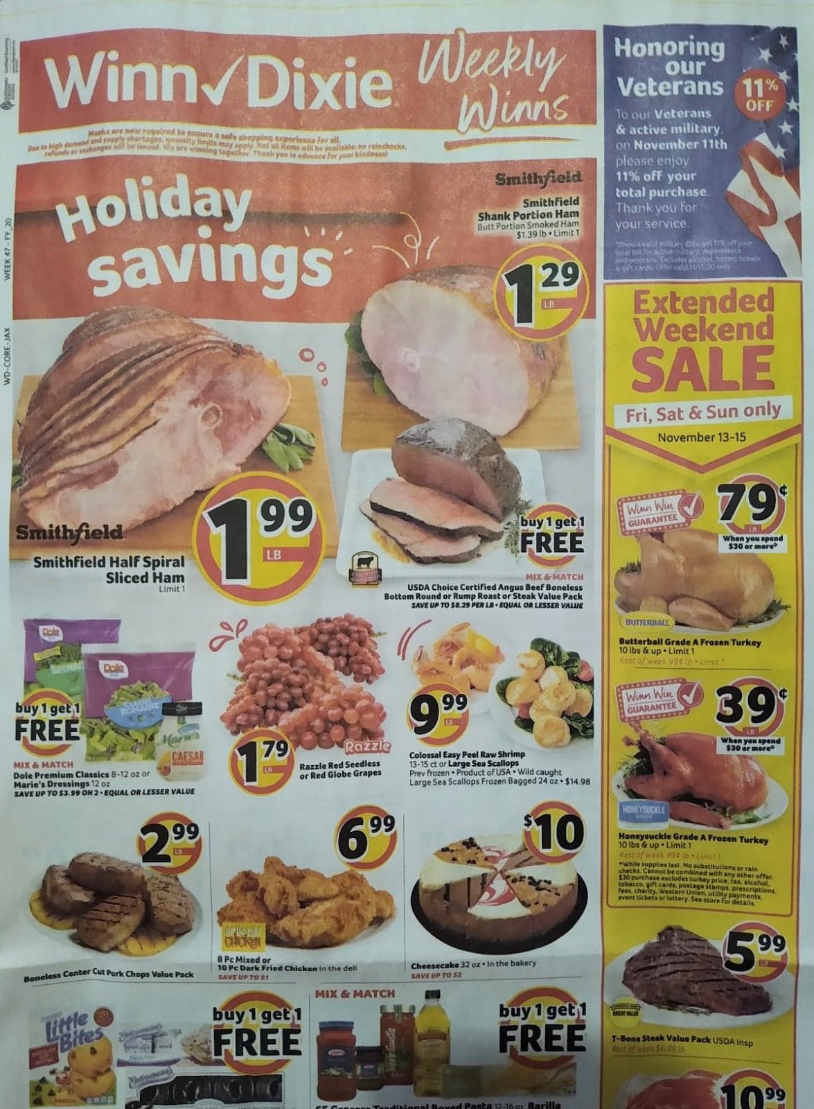 Winn Dixie Weekly Ad Flyer 11/11/20 – 11/17/20 & Winn Dixie Ad Preview!