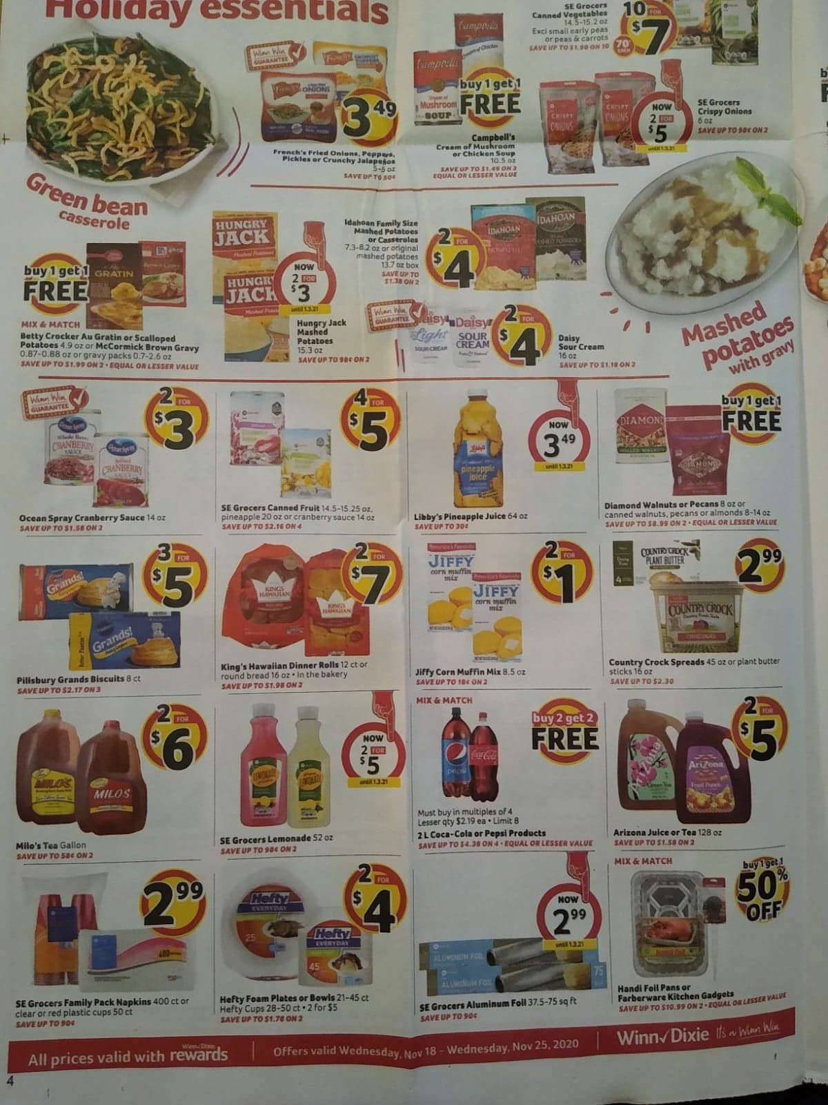 Winn Dixie Weekly Ad Flyer 11/18/20 – 11/25/20 & Winn Dixie Ad Preview!