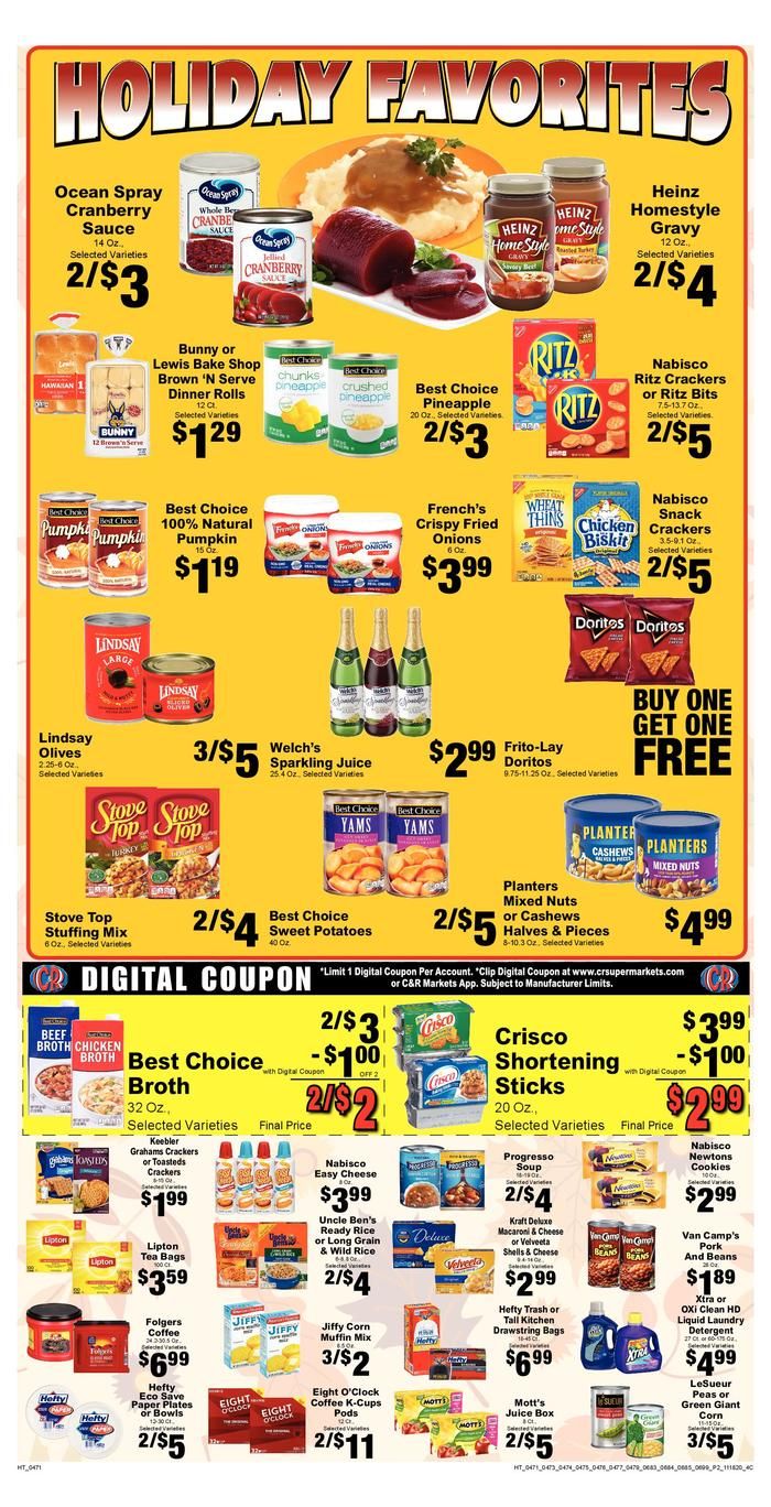 C&R Market Thanksgiving Weekly Ad Flyer November 18 to November 25, 2020