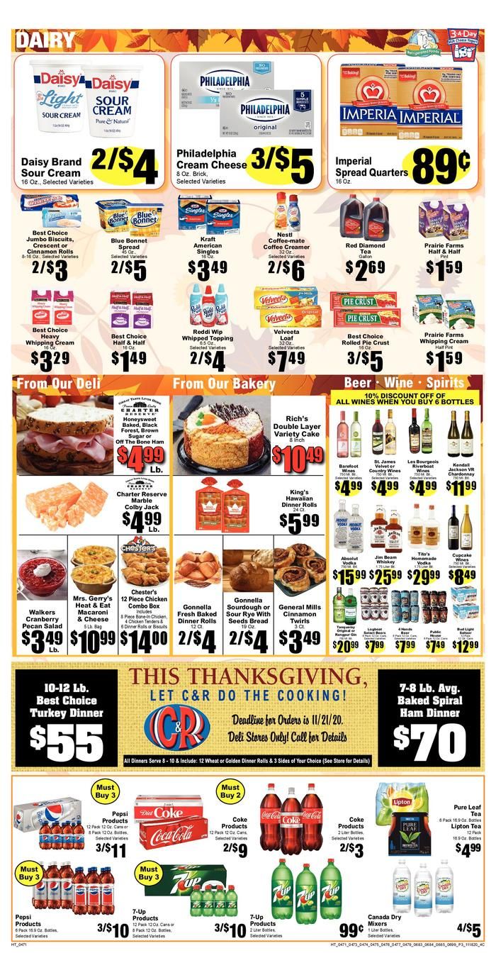 C&R Market Thanksgiving Weekly Ad Flyer November 18 to November 25, 2020