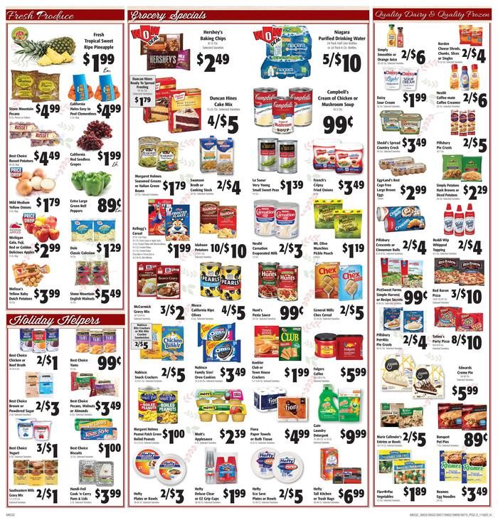 E.W. James & Sons Thanksgiving Weekly Ad Flyer November 18 to December 1, 2020