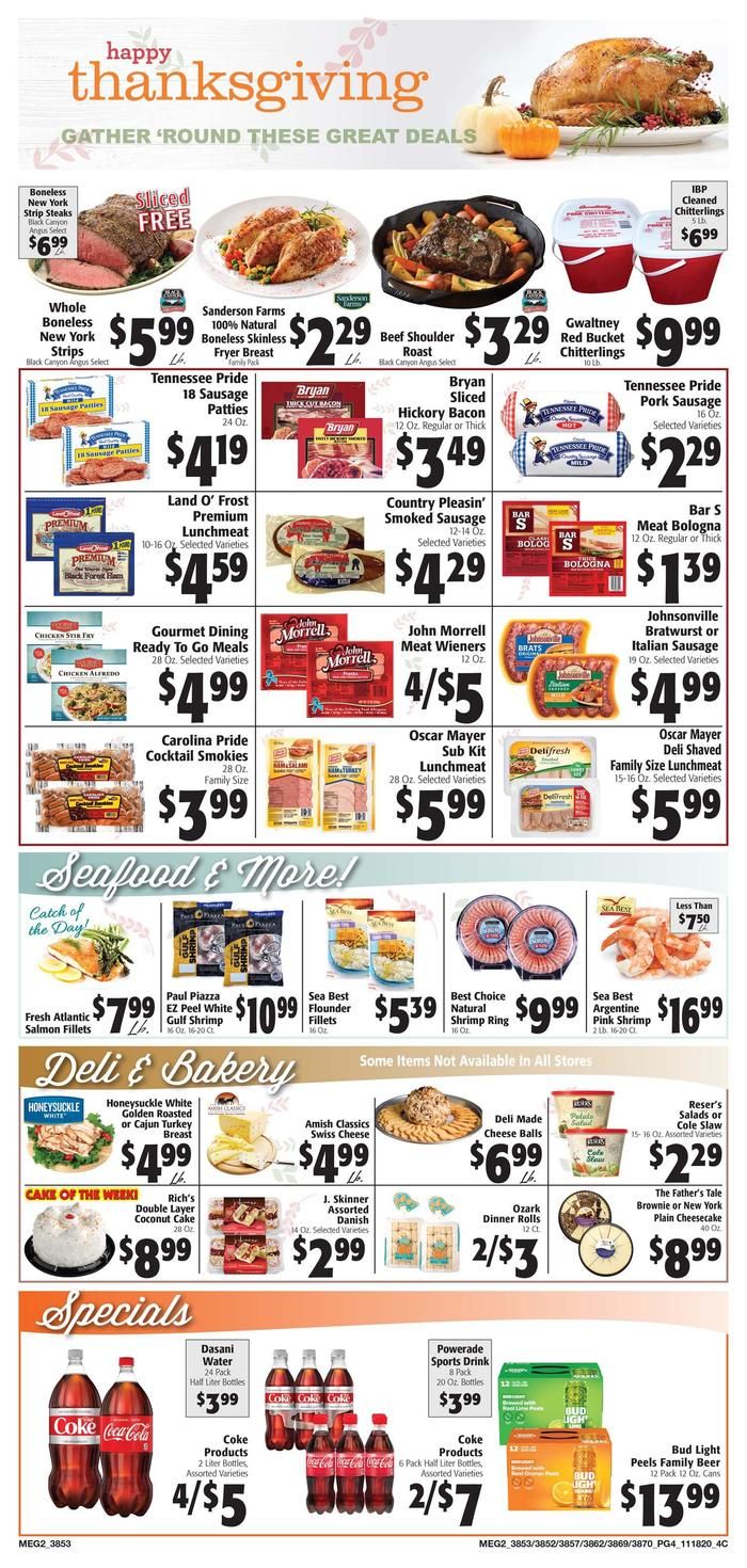 E.W. James & Sons Thanksgiving Weekly Ad Flyer November 18 to December 1, 2020