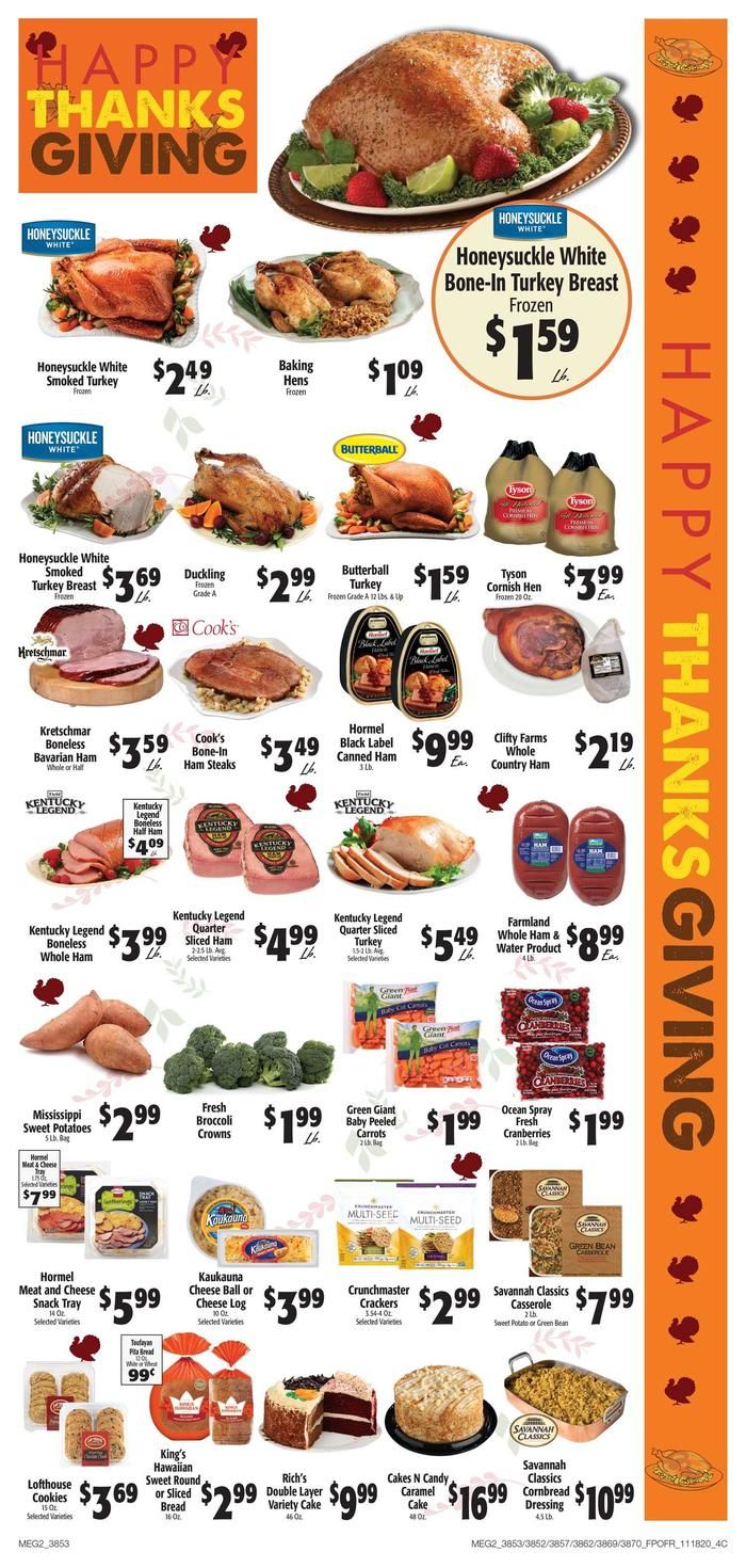 E.W. James & Sons Thanksgiving Weekly Ad Flyer November 18 to December 1, 2020