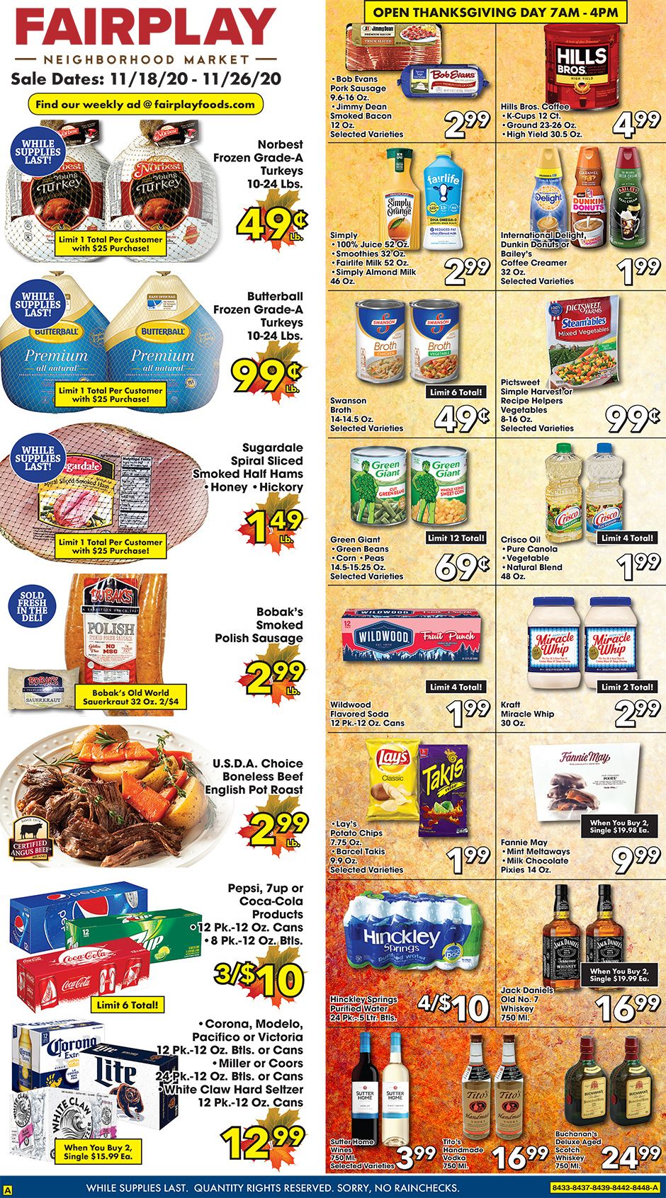 Fairplay Thanksgiving Weekly Ad Flyer November 18 to November 26, 2020