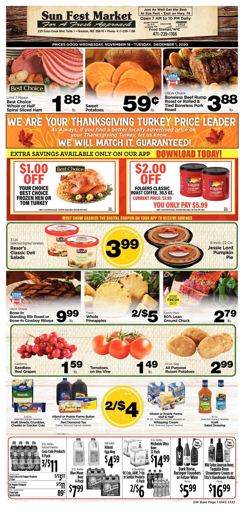G&W Foods Thanksgiving Weekly Ad Flyer November 18 to December 1, 2020
