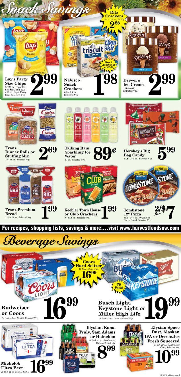 Harvest Foods Thanksgiving Weekly Ad Flyer November 18 to November 26, 2020