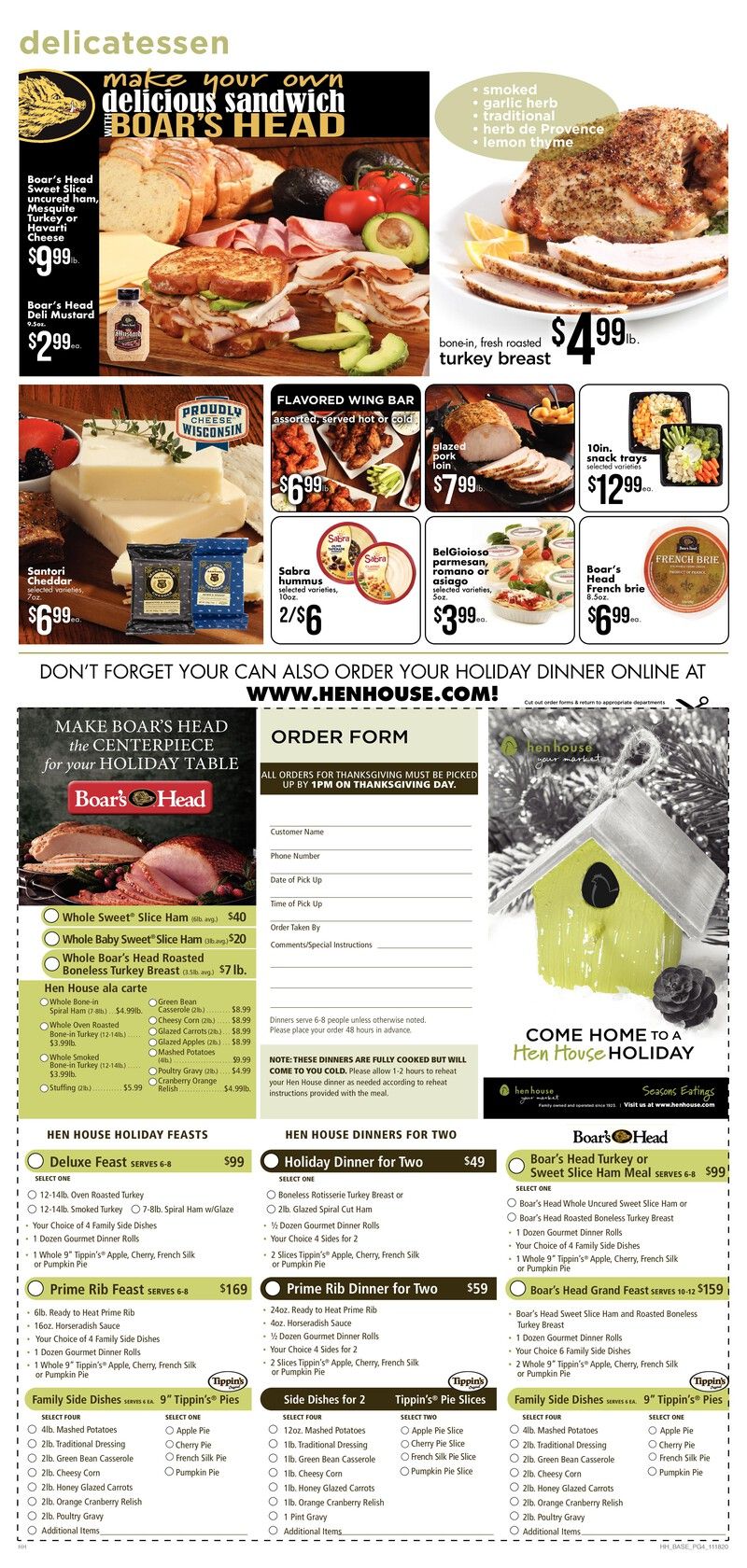 Hen House Thanksgiving Weekly Ad Flyer November 18 to November 26, 2020