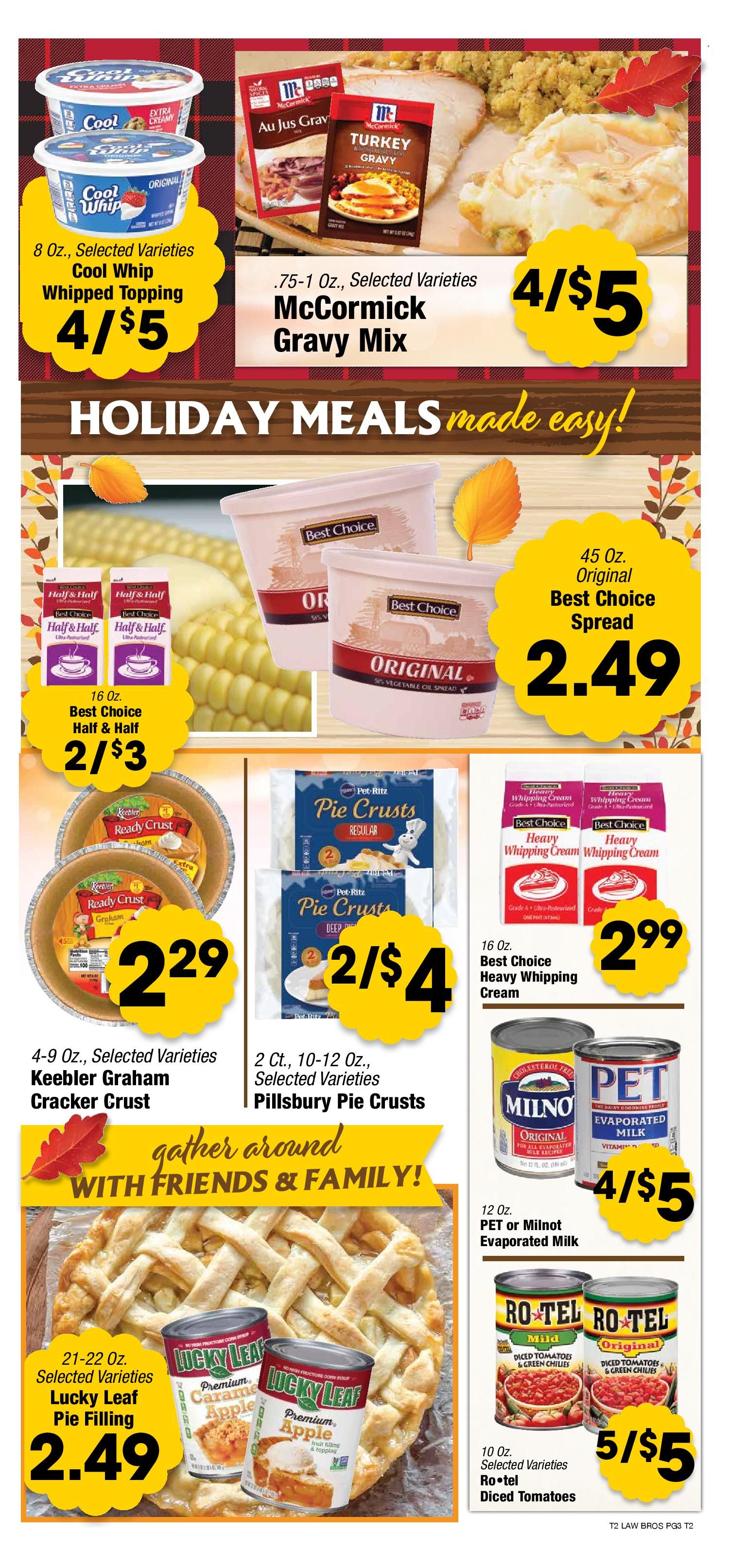 Lawrence Bros Thanksgiving Weekly Ad Flyer November 18 to November 26, 2020