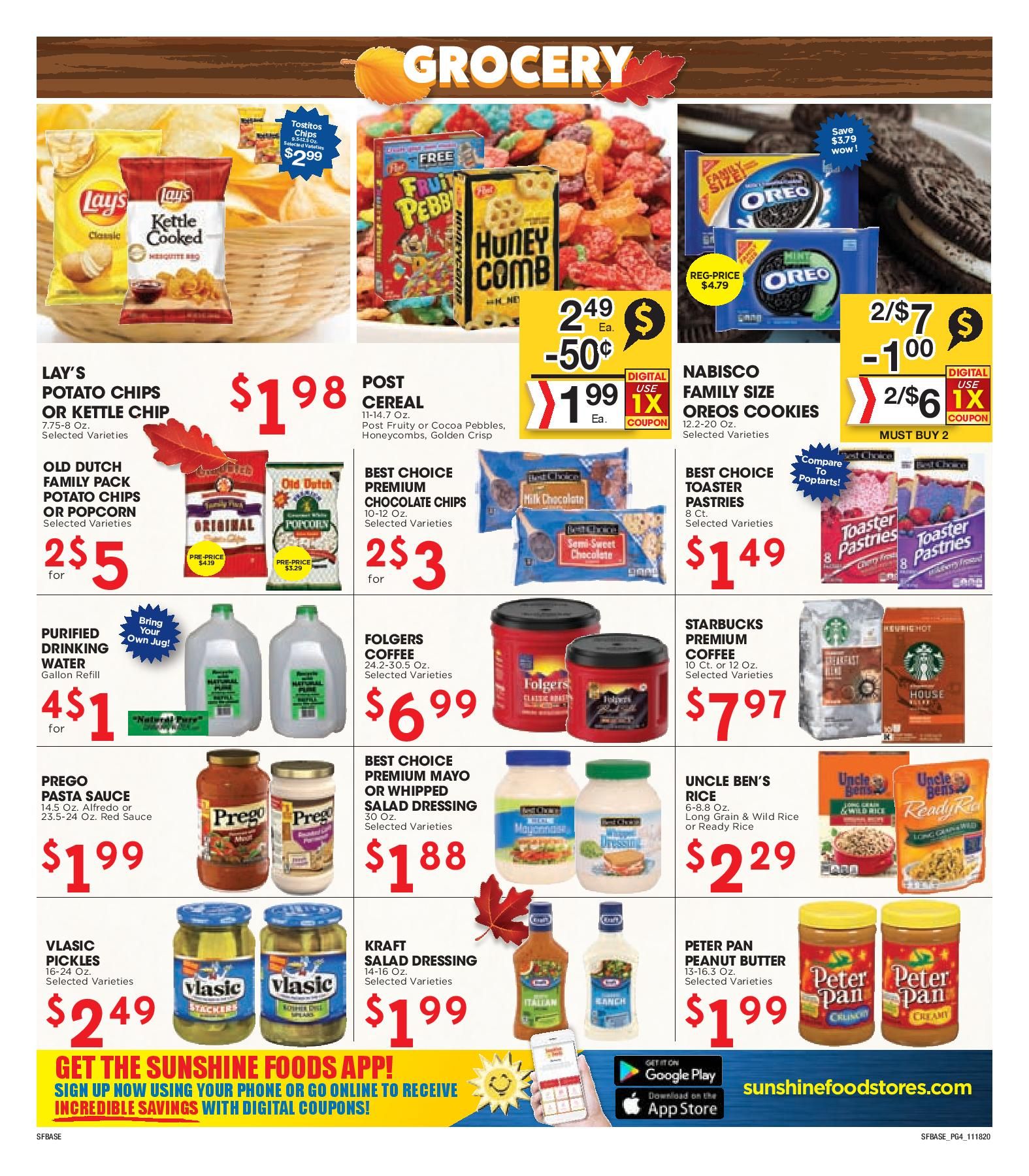 Sunshine Foods Thanksgiving Weekly Ad Flyer November 18 to November 26, 2020