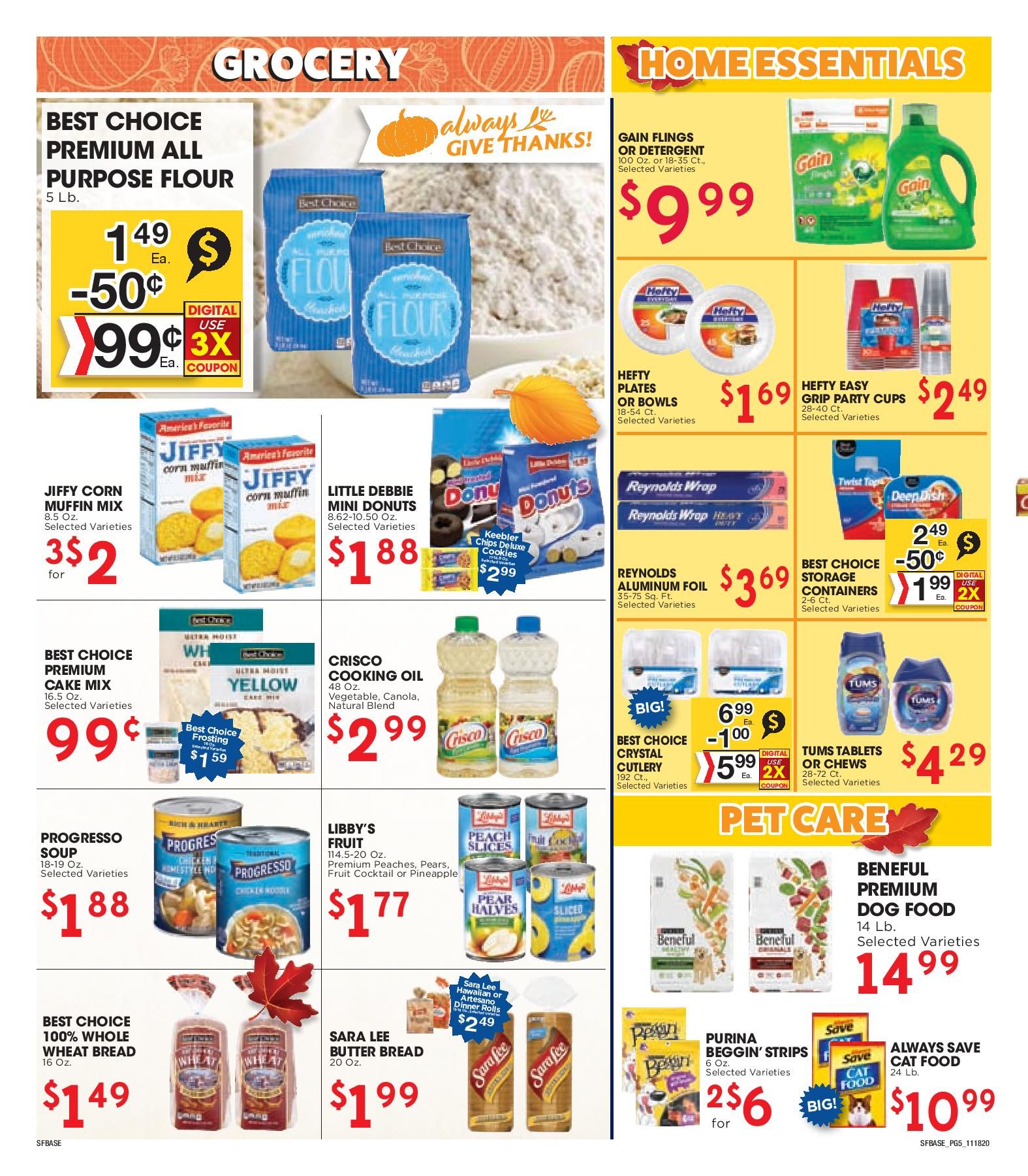 Sunshine Foods Thanksgiving Weekly Ad Flyer November 18 to November 26, 2020