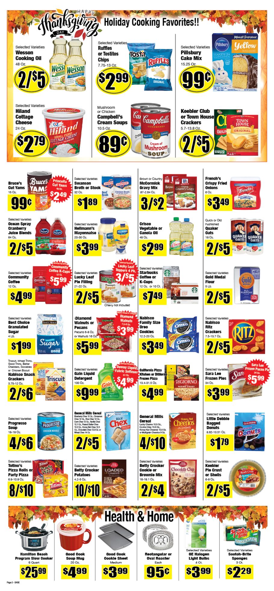 Town & Country Supermarket Thanksgiving Weekly Ad Flyer November 18 to December 1, 2020