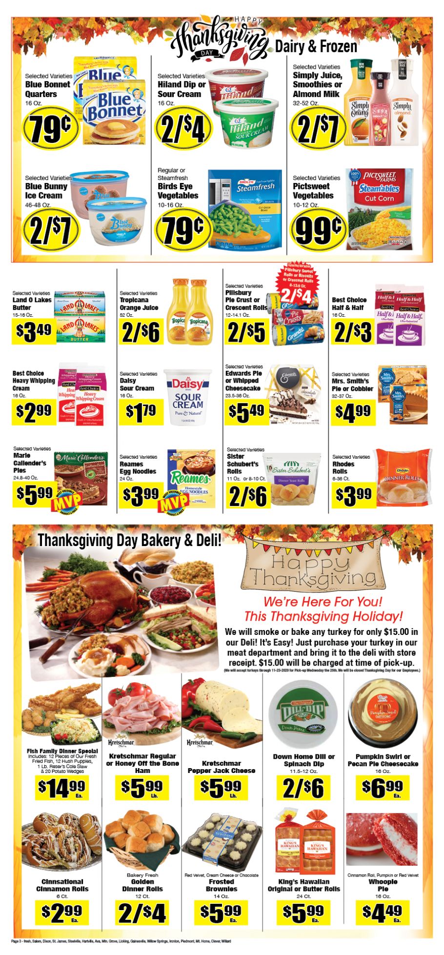 Town & Country Supermarket Thanksgiving Weekly Ad Flyer November 18 to December 1, 2020
