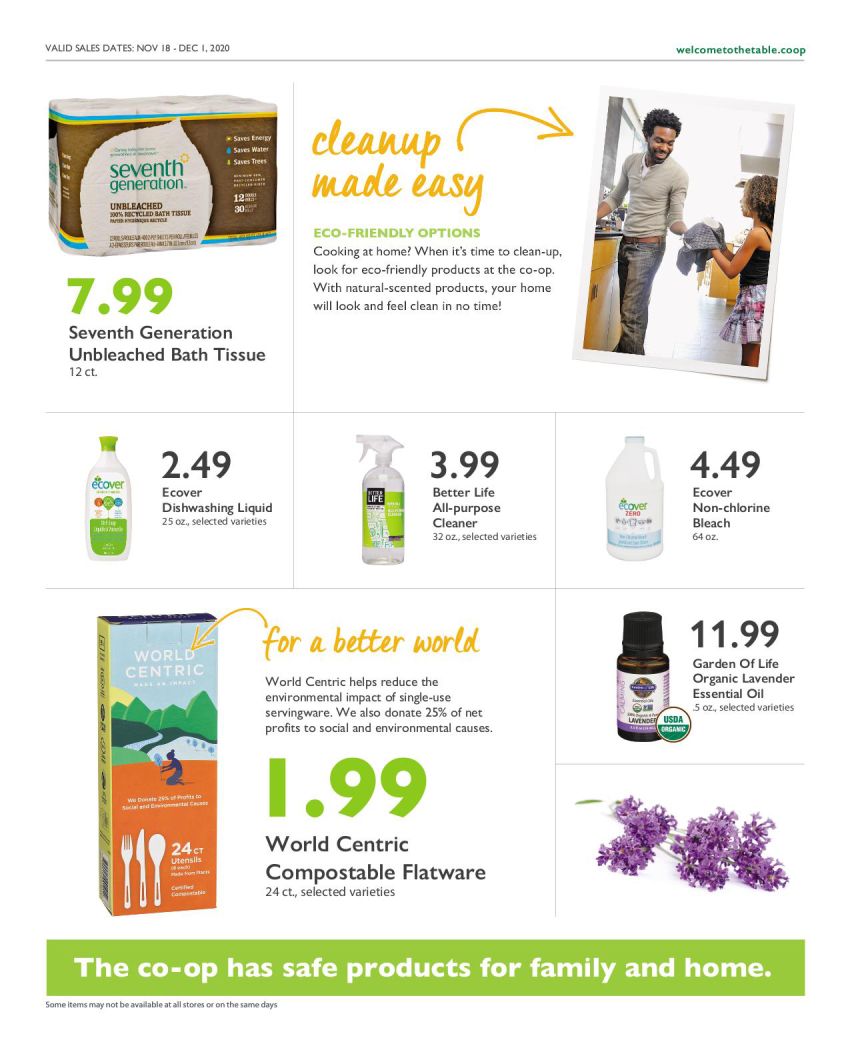 Wheatsville Food Coop Thanksgiving Weekly Ad Flyer November 18 to December 1, 2020