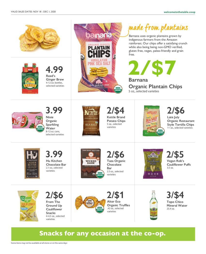Wheatsville Food Coop Thanksgiving Weekly Ad Flyer November 18 to December 1, 2020