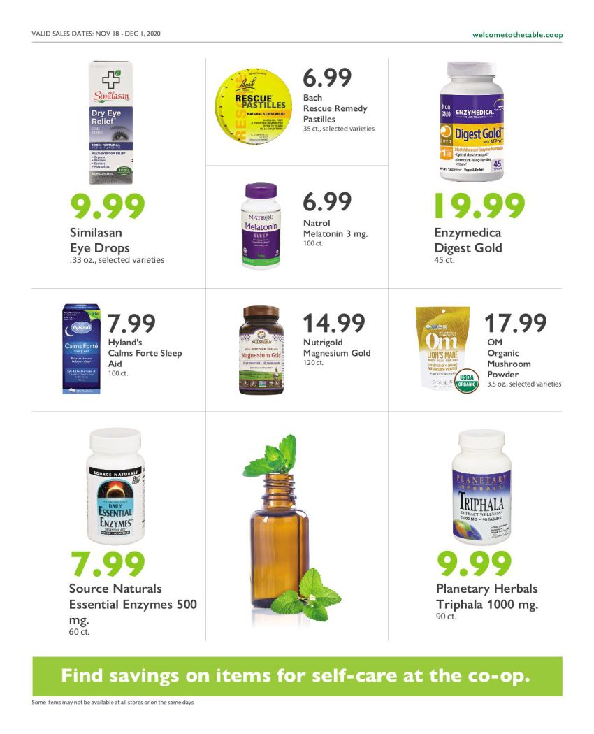 Wheatsville Food Coop Thanksgiving Weekly Ad Flyer November 18 to December 1, 2020