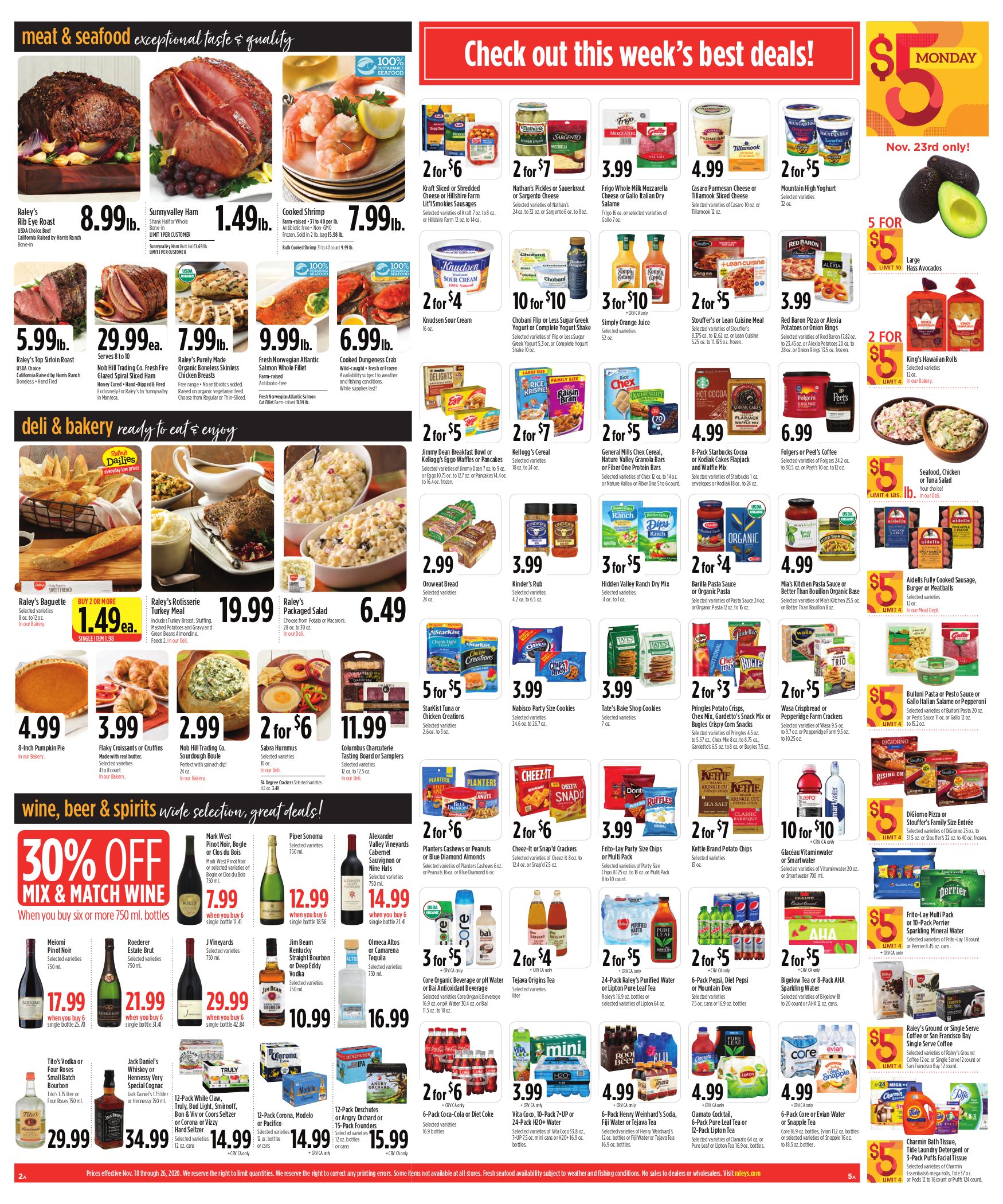 Raley's Thanksgiving Weekly Ad Flyer November 18 to November 26, 2020
