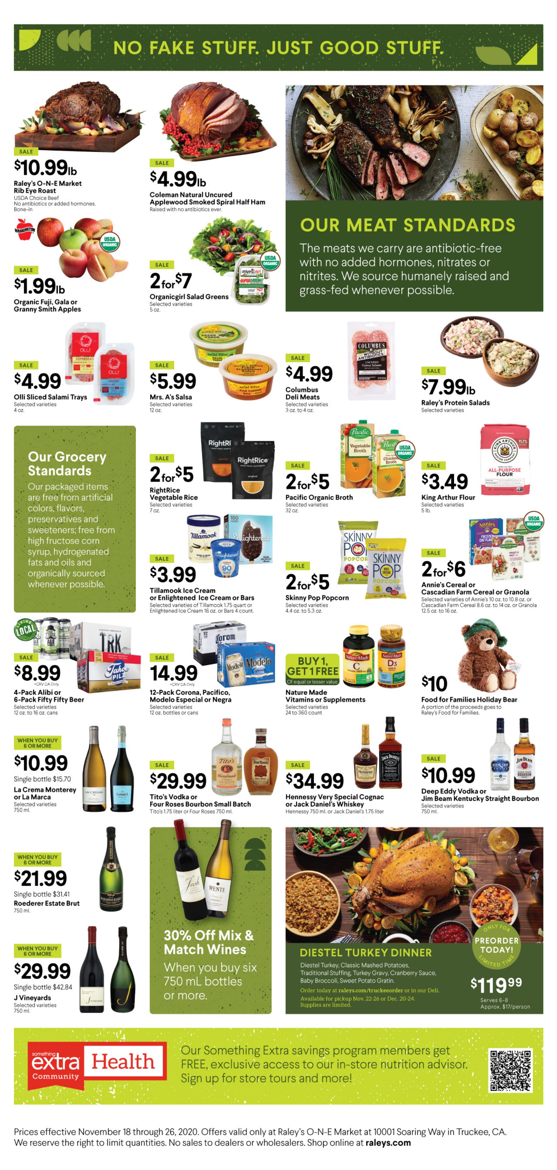 Raley's Thanksgiving Weekly Ad Flyer November 18 to November 26, 2020