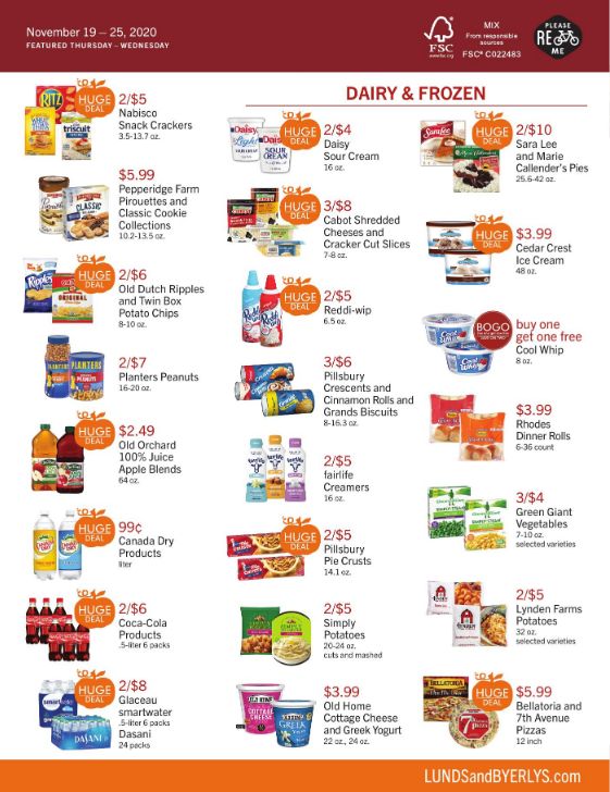 Lunds & Byerlys Thanksgiving Weekly Ad Flyer November 19 to November 25, 2020