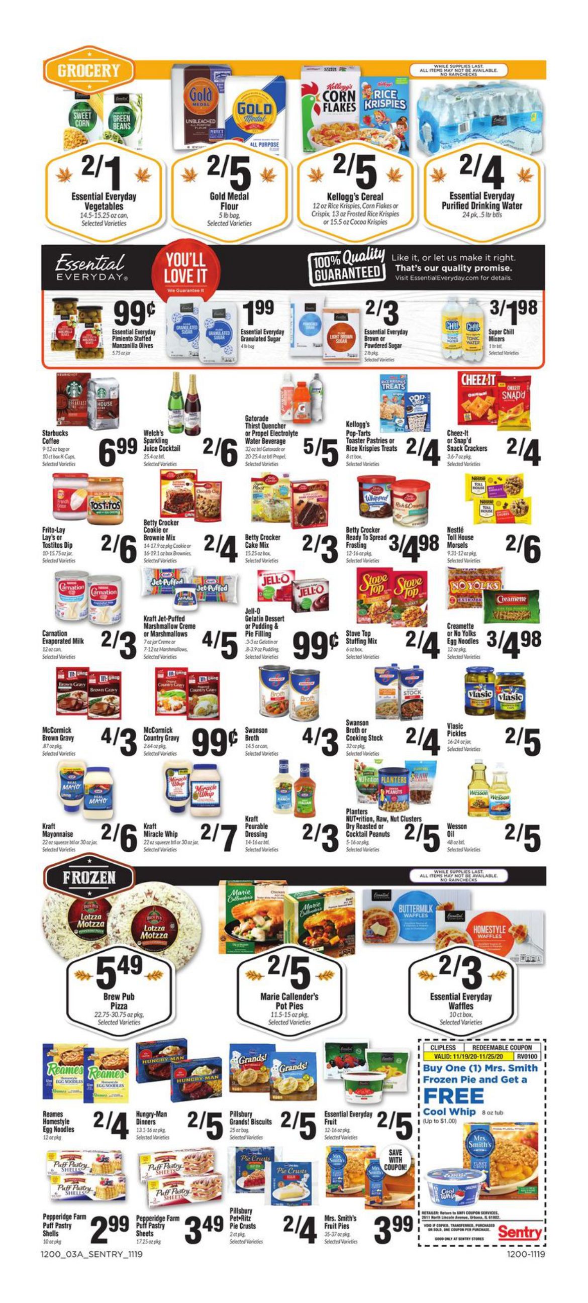 Sentry Foods Thanksgiving Weekly Ad Flyer November 19 to November 25, 2020