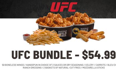 Buffalo Wild Wings Introduces New UFC Bundle at $54.99 for a Limited Time