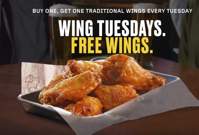 Get BOGO Traditional Chicken Wings on Tuesdays at Buffalo Wild Wings