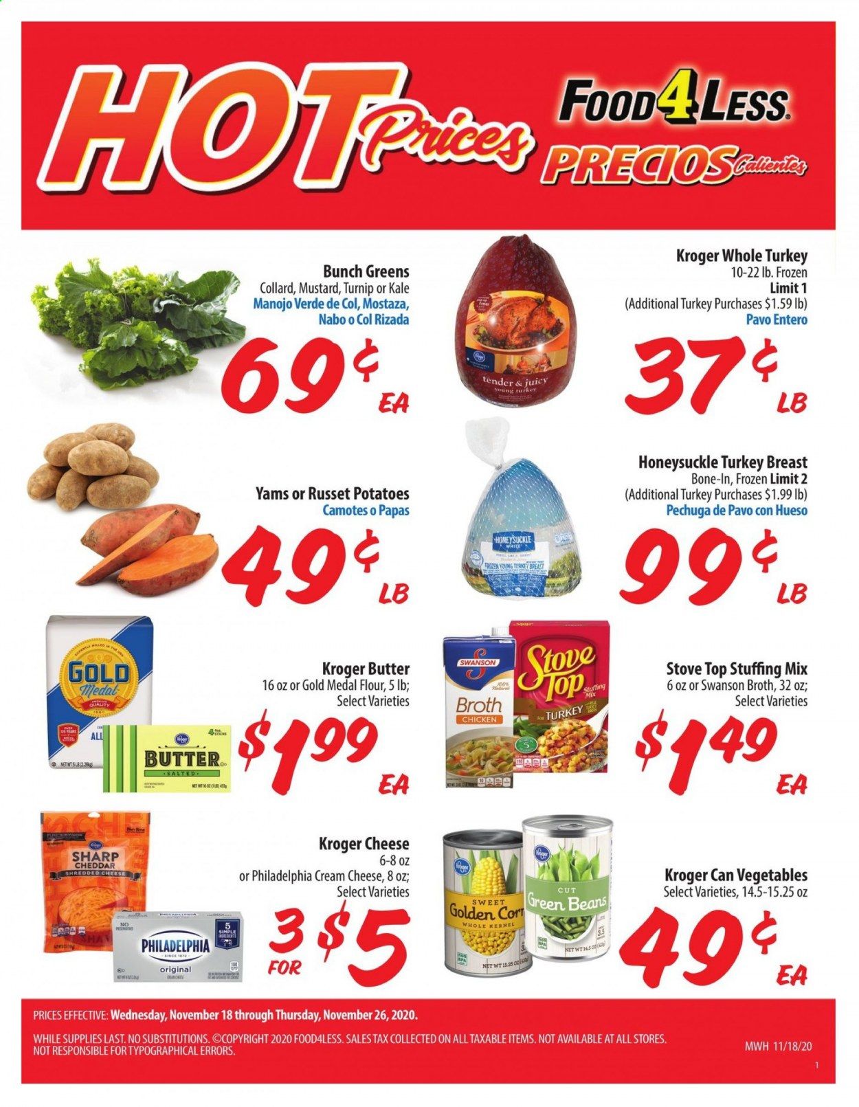 Food 4 Less (IL) Weekly Ad Flyer November 18 to November 26