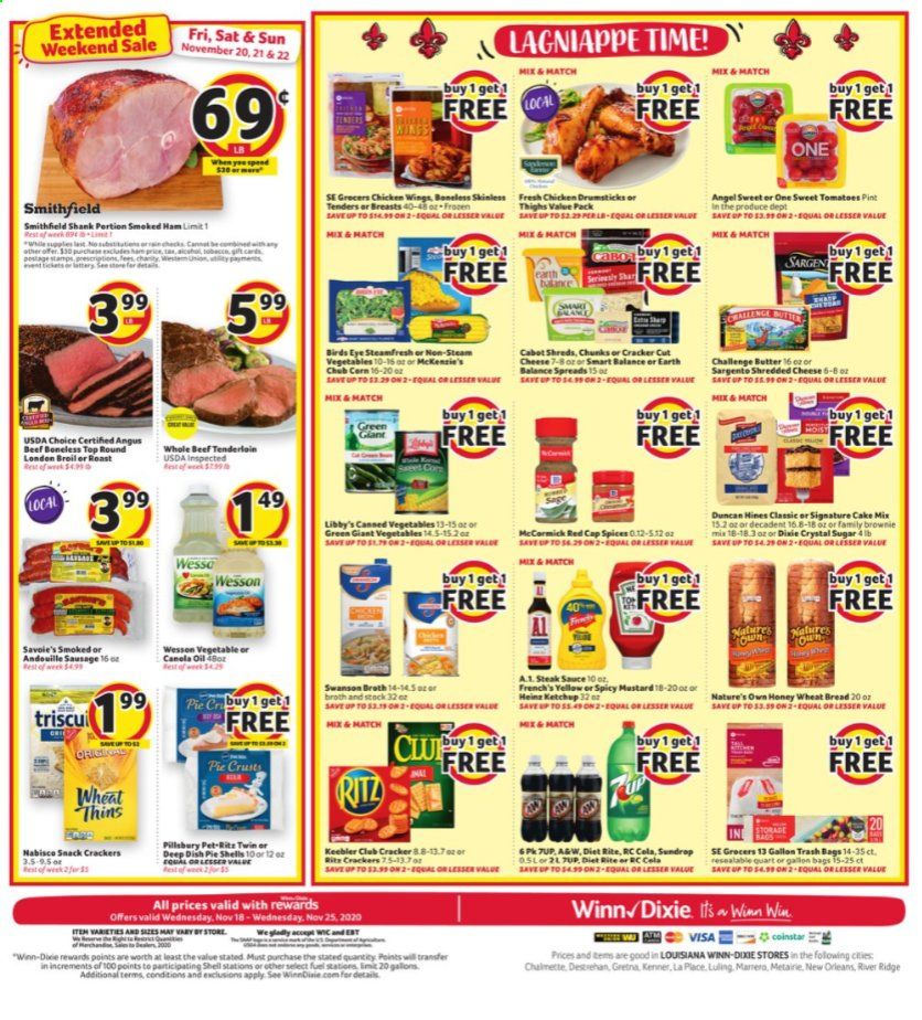 Winn Dixie (AL, FL, GA, LA, MS) Weekly Ad Flyer November 18 to November 25