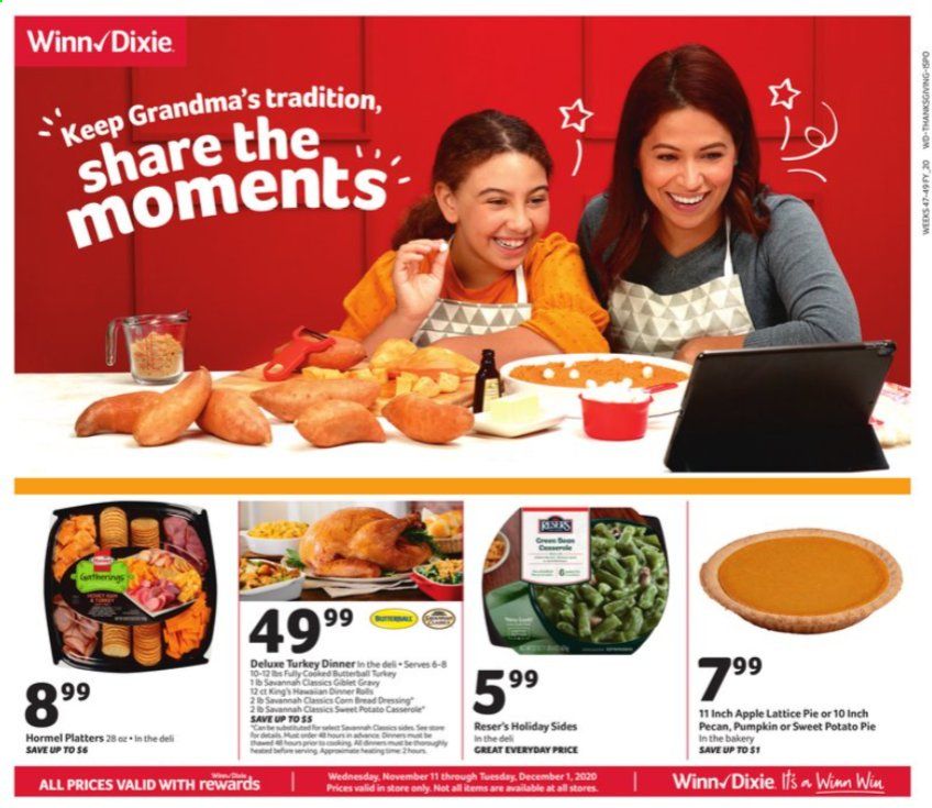 Winn Dixie (AL, FL, GA, LA, MS) Weekly Ad Flyer November 11 to December 1