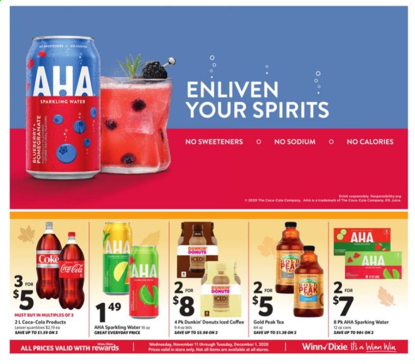 Winn Dixie (AL, FL, GA, LA, MS) Weekly Ad Flyer November 11 to December 1