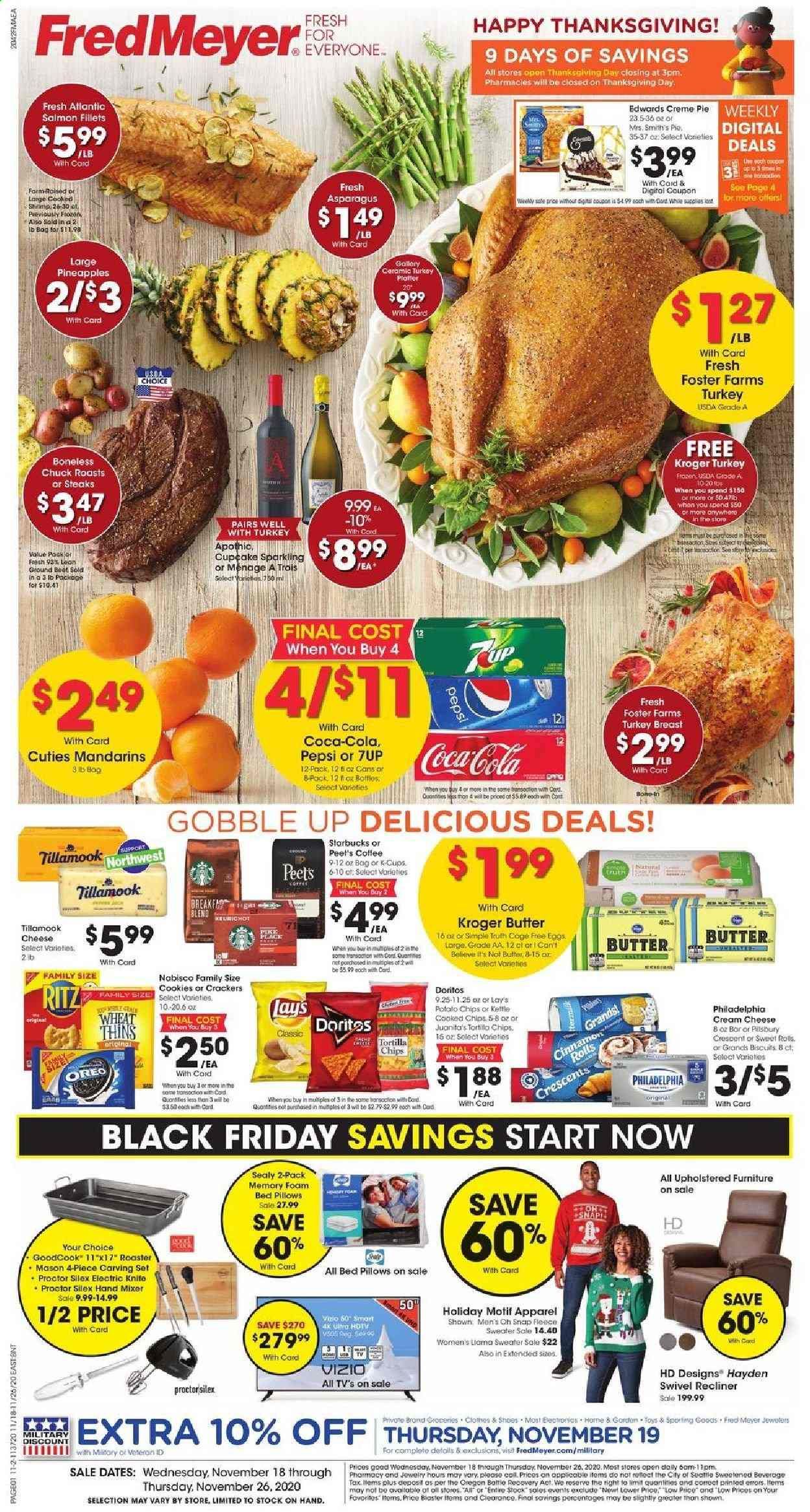Fred Meyer (DC, DE, NJ, NY, PA, VA) Weekly Ad Flyer November 18 to November 26