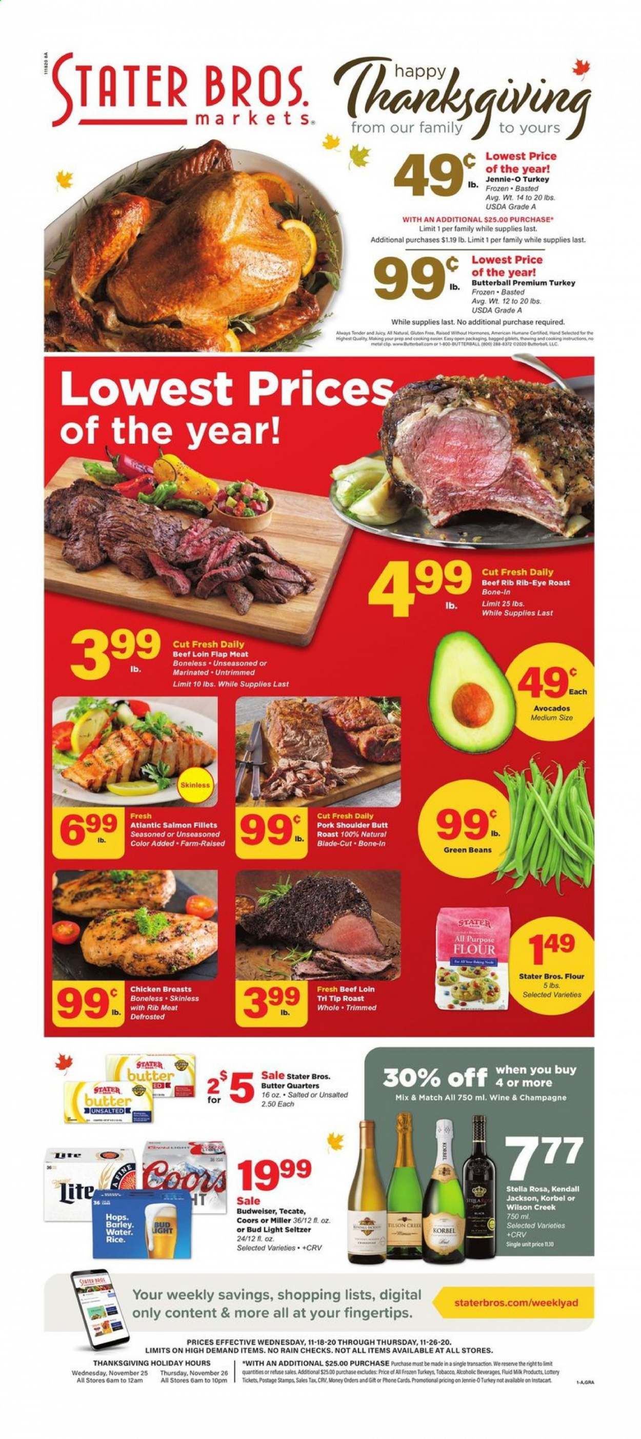 Stater Bros. Weekly Ad Flyer November 18 to November 26