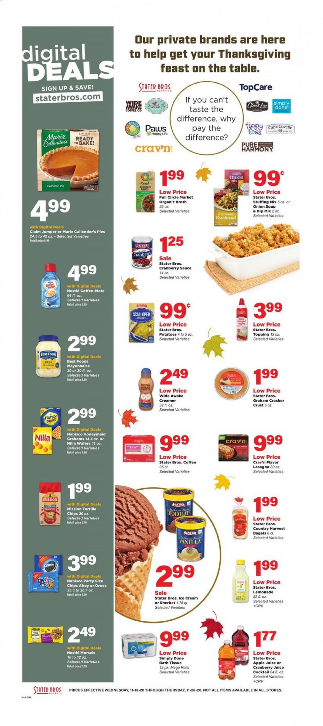 Stater Bros. Weekly Ad Flyer November 18 to November 26