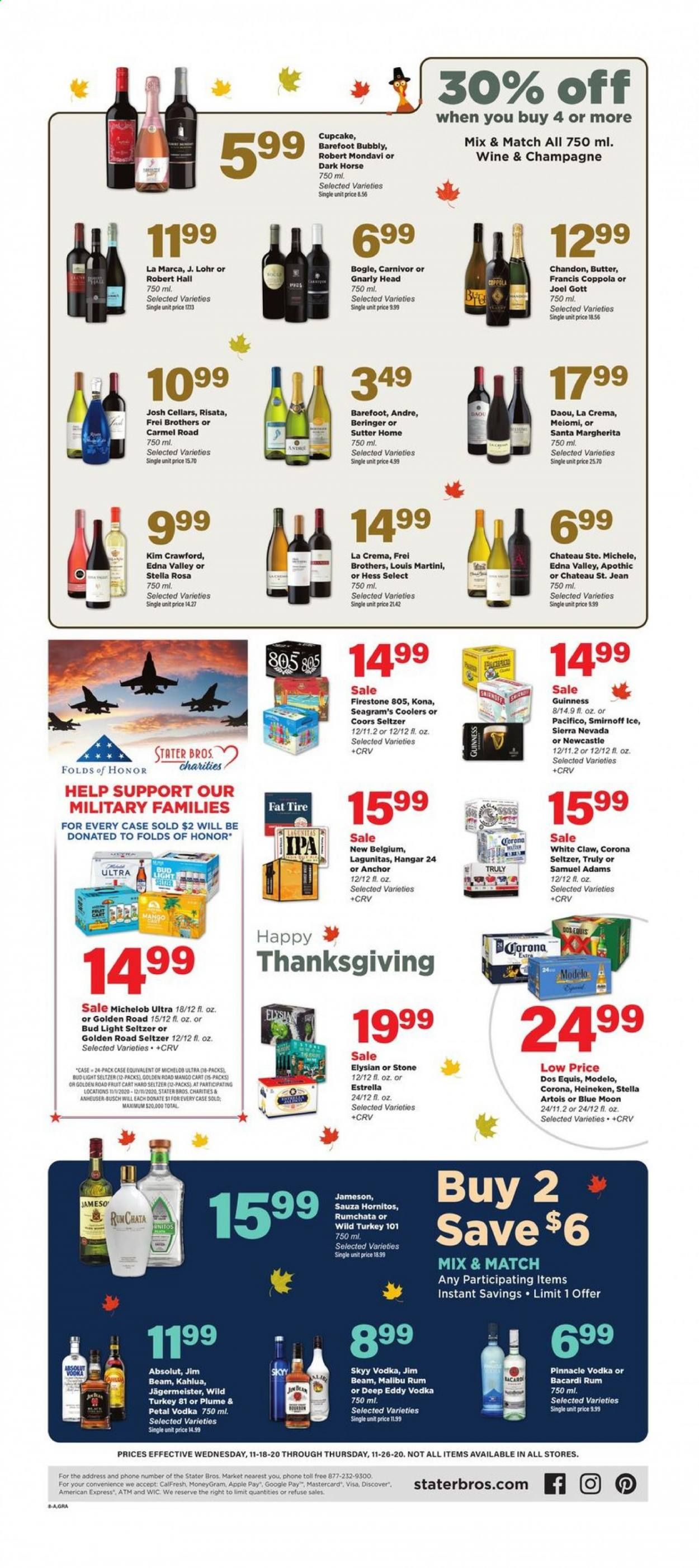 Stater Bros. Weekly Ad Flyer November 18 to November 26