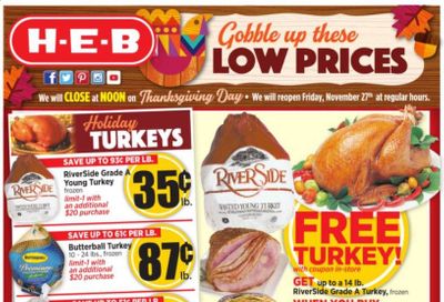 H-E-B (TX) Weekly Ad Flyer November 18 to November 26